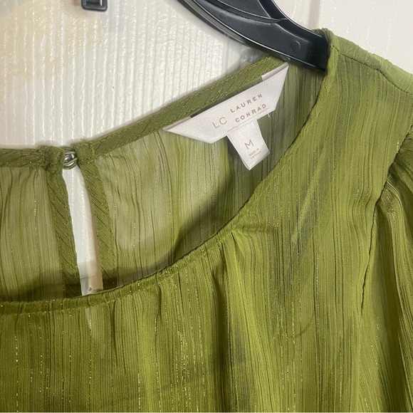 LC Lauren Conrad Olive Green Blouse - Picture 3 of 5